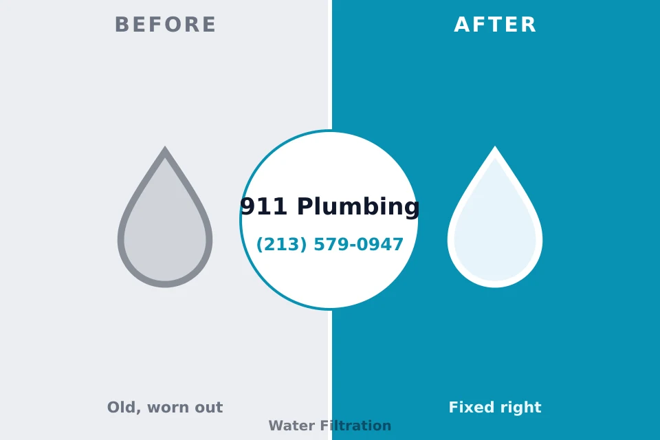 Before and after: plumbing repair West Liberty, IA
